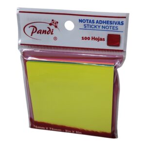 NOTAS ADH 3X3 NEON 5COL PANDI X100