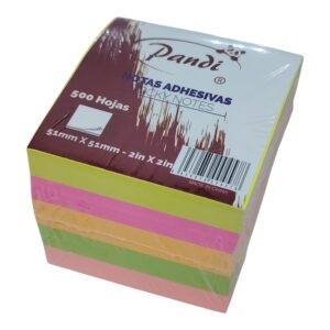 NOTAS ADH 2X2 NEON 5COL PANDI X500