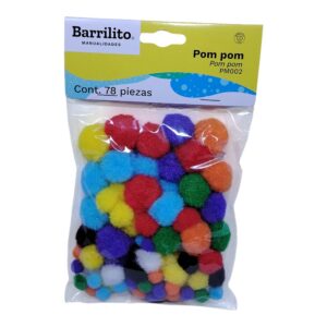 POMPON BARRILITO 002 COL X78PZAS