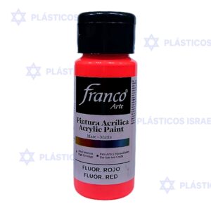 PINTURA FRANCO 60ML ACRIL FLUOR ROJO