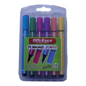 MARCADOR OFFI-ESCO X12 JUMB TRIANG VERZ