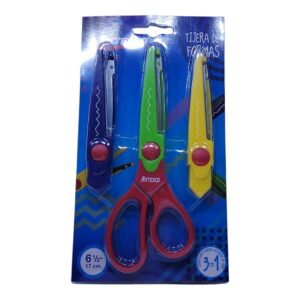 TIJERA ARTES 17CM 3 EN 1 FORMAS