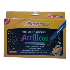 MARCADOR BEST X18 ACRILICOS