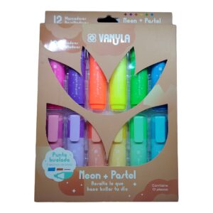 RESALTADOR VANYLA X12 NEON/PASTEL