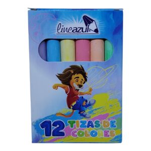 TIZA LINEAZUL X12 V/COL REDONDAS