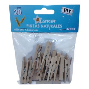 PINZA LANC MADERA M NAT X20