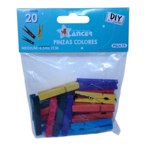 PINZA LANC MADERA M COL X20
