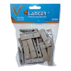 PINZA LANC MADERA L NAT X20