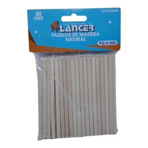 PALILLOS MADER NAT S/PUNT 5X100MM X50
