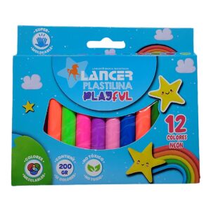 PLASTILINA LANC X12 JUMB NEON