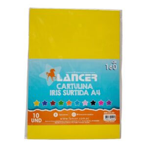 CARTULINA IRI A4 LANC X10 SURTIDA