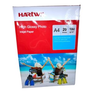 PAPEL FOTOG A4 X20 HARTWII 180GR
