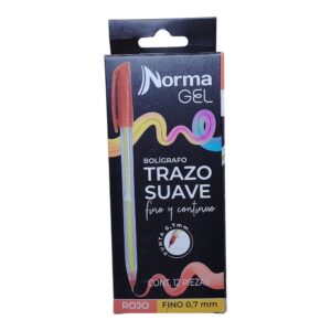 ESFERO NORMA X12 ROJO GEL