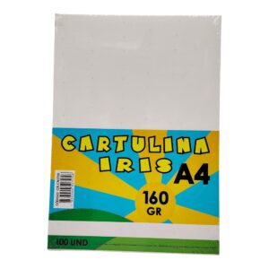 CARTULINA IRIS A4 BLANCA PX100