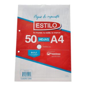 HOJAS ESTIL A-4 CDR GRIS FX50