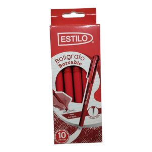 ESFERO BORRAB ESTIL ROJO