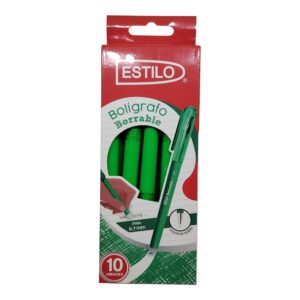 ESFERO BORRAB ESTIL VERDE