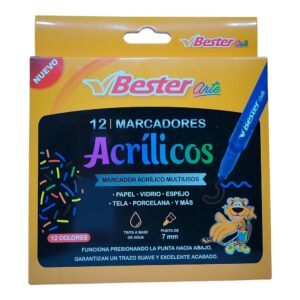 MARCADOR BEST X12 ACRILICOS