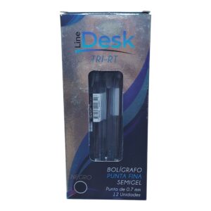 ESFERO DESK RETRAC NEGRO 0.7MM TRI-RT