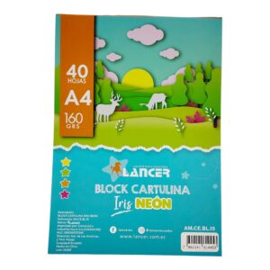 BLOCK CARTUL A4 IRIS X40 NEON