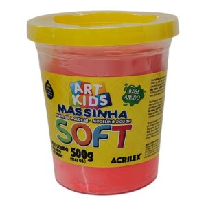 MASA SOFT 500G ROJO ACRILEX